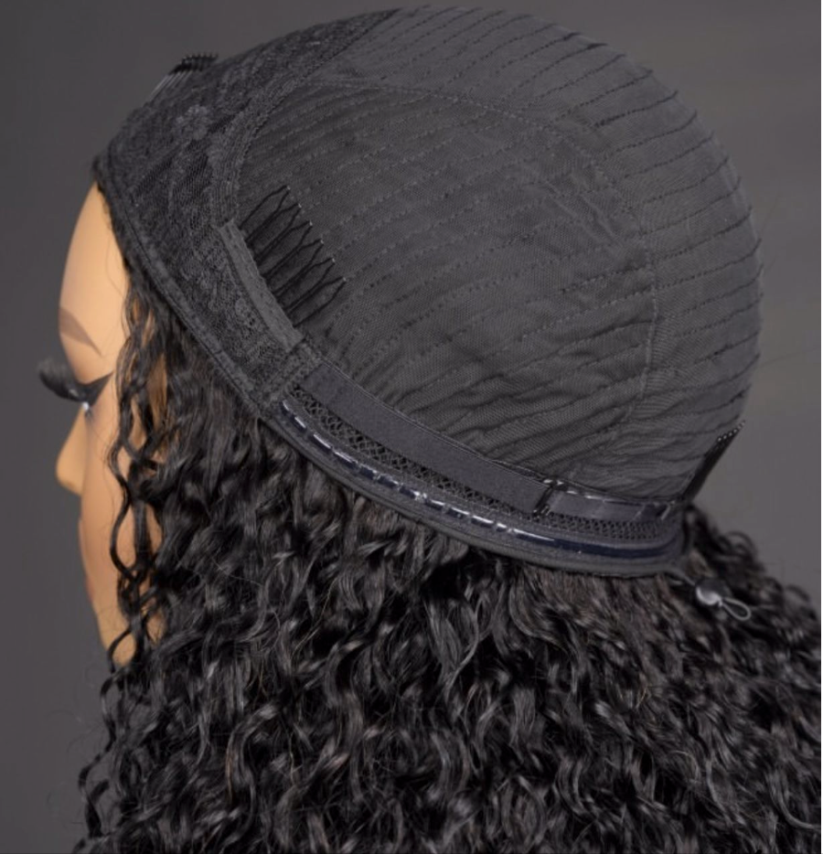 1/2 Wig With Drawstring - HD Lace Wigs - Wavy Textures (10-30 Inch) Available - Warehouse Collection